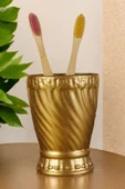 Star Master Diş Fırçası Kabı Diş Fırçalığı Fırçalık Altın Renk Model 14 - 1