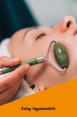 Viselia Dermaroller Cilt Saç Yüz Bakımı Saklama Kaplı 540 Iğneli 0.50 Mm + Jade Roller Yüz Masaj Aleti Seti - 6