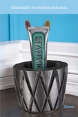 Evene Diş Fırçalığı Diş Fırçalık Diş Fırçası Standı Diş Fırçası Tutucu Gümüş Eskitme Renk Model 18 thumbnail 3