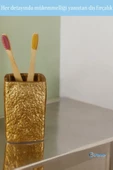Evene Diş Fırçalığı Diş Fırçalık Diş Fırçası Standı Diş Fırçası Tutucu Altın Model 7 thumbnail 6
