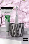 Star Master Diş Fırçası Kabı Diş Fırçalığı Fırçalık Gümüş Eskitme Renk Model 18 - 3
