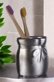Star Master Diş Fırçası Kabı Diş Fırçalığı Fırçalık Gümüş Eskitme Renk Model 8 - 1
