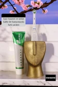 Star Master Diş Fırçası Kabı Diş Fırçalığı Fırçalık Altın Eskitme Renk Model 23 - 3