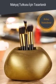 Viselia Makyaj Duzenleyici Makyaj Organizeri Makyaj Fırçalığı Makyaj Fırçası Altın Renk Model 22 thumbnail 5