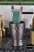 Star Master Diş Fırçası Kabı Diş Fırçalığı Fırçalık Gümüş Eskitme Renk Model 14 - 4