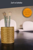 Viselia Makyaj Duzenleyici Makyaj Organizeri Makyaj Fırçalığı Makyaj Fırçası Altın Renk Model 4 - 4