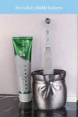 Evene Diş Fırçalığı Diş Fırçalık Diş Fırçası Standı Diş Fırçası Tutucu Gümüş Eskitme Model 8 - 4