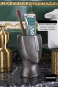 Star Master Diş Fırçası Kabı Diş Fırçalığı Fırçalık Gümüş Eskitme Renk Model 23 - 4