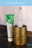 Evene Diş Fırçalığı Diş Fırçalık Diş Fırçası Standı Diş Fırçası Tutucu Altın Eskitme Model 12 thumbnail 4