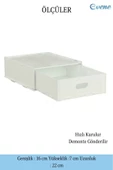 Evene Gizli Çekmece Organizer Masa Altı Saklama Kabı Beyaz Renk Model 4 - 2