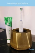 Evene Diş Fırçalığı Diş Fırçalık Diş Fırçası Standı Diş Fırçası Tutucu Altın Eskitme Renk Model 17 thumbnail 4