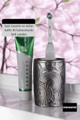 Star Master Diş Fırçası Kabı Diş Fırçalığı Fırçalık Gümüş Eskitme Renk Model 12 - 3