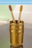 Evene Diş Fırçalığı Diş Fırçalık Diş Fırçası Standı Diş Fırçası Tutucu Altın Model 10 thumbnail 6