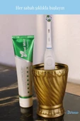 Evene Diş Fırçalığı Diş Fırçalık Diş Fırçası Standı Diş Fırçası Tutucu Altın Eskitme Model 14 thumbnail 4