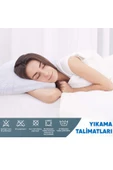 Evene Iç Yastık Kılıfı Fermuarlı 2 Adet Terletmeyen Serin Tutan Hava Alan Minder Kılıfı - 5