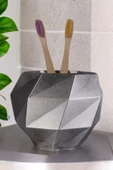 Star Master Diş Fırçası Kabı Diş Fırçalığı Fırçalık Gümüş Eskitme Renk Model 20 - 1