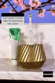 Star Master Diş Fırçası Kabı Diş Fırçalığı Fırçalık Altın Eskitme Renk Model 21 thumbnail 3