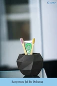 Evene Diş Fırçalığı Diş Fırçalık Diş Fırçası Standı Diş Fırçası Tutucu Siyah Model 20 thumbnail 5