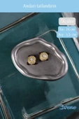 Evene Şekerlik Sunumluk Drajelik Dekoratif Tabak Gümüş Eskitme Renk Model 18 - 2