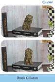 Evene Biblo Dekoratif Obje Heykel Biblo Aslan Biblo Dekoratif Süs Eşyası Altın Eskitme Renk Model 2 - 2
