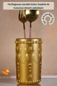 METAFOX Tezgah Kaşıklık Modern Tezgah Üstü Kaşıklık Dekoratif Dik Kaşıklık Altın Renk Model 10 thumbnail 2