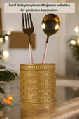METAFOX Tezgah Kaşıklık Modern Tezgah Üstü Kaşıklık Dekoratif Dik Kaşıklık Altın Renk Model 4 thumbnail 4