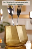 METAFOX Tezgah Kaşıklık Modern Tezgah Üstü Kaşıklık Dekoratif Dik Kaşıklık Altın Renk Model 17 thumbnail 4