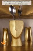 METAFOX Tezgah Kaşıklık Modern Tezgah Üstü Kaşıklık Dekoratif Dik Kaşıklık Altın Renk Model 23 thumbnail 5