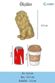 Evene Biblo Dekoratif Obje Heykel Biblo Aslan Biblo Dekoratif Süs Eşyası Altın Renk Model 2 thumbnail 3