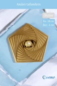 Evene Şekerlik Sunumluk Drajelik Dekoratif Tabak Altın Renk Model 9 - 2