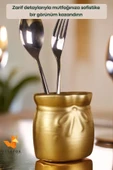 METAFOX Tezgah Kaşıklık Modern Tezgah Üstü Kaşıklık Dekoratif Dik Kaşıklık Altın Renk Model 8 thumbnail 4