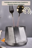 METAFOX Tezgah Kaşıklık Modern Tezgah Üstü Kaşıklık Dekoratif Dik Kaşıklık Gümüş Eskitme Renk Model 17 thumbnail 2