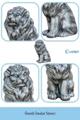 Evene Biblo Dekoratif Obje Heykel Biblo Aslan Biblo Dekoratif Süs Eşyası Gümüş Eskitme Renkmodel 2 - 5