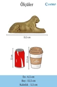 Evene Biblo Dekoratif Obje Heykel Biblo Aslan Biblo Dekoratif Süs Eşyası Altın Renk Model 1 thumbnail 3