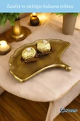 Evene Şekerlik Sunumluk Drajelik Dekoratif Tabak Altın Eskitme Renk Model 19 thumbnail 3