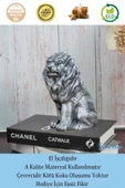 Evene Biblo Dekoratif Obje Heykel Biblo Aslan Biblo Dekoratif Süs Eşyası Gümüş Eskitme Renkmodel 2 - 4