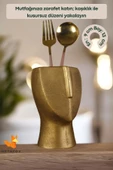 METAFOX Tezgah Kaşıklık Modern Tezgah Üstü Kaşıklık Dekoratif Dik Kaşıklık Altın Eskitme Renk Model 23 thumbnail 2