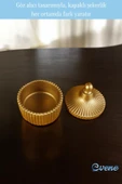 Evene Kapaklı Şekerlik Drajelik Şekerlik Altın Renk Model 15 thumbnail 5