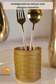 METAFOX Tezgah Kaşıklık Modern Tezgah Üstü Kaşıklık Dekoratif Dik Kaşıklık Altın Renk Model 4 thumbnail 6