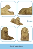 Evene Biblo Dekoratif Obje Heykel Biblo Aslan Biblo Dekoratif Süs Eşyası Altın Renk Model 1 thumbnail 5
