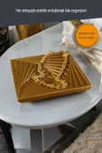 Viselia Takı Tabağı Takı Organizeri Takı Makyaj Kozmetik Düzenleyici Altın Renk Model 3 thumbnail 4