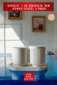 tambana Beyaz Sunumluk Takı Tabağı Dekoratif Tepsi Obje Seti 3 Parça Model 1017 thumbnail 3