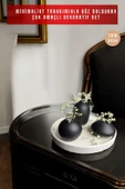 tambana Sunumluk Takı Tabağı Dekoratif Tepsi Obje Seti 4 Parça Model 1043 thumbnail 2