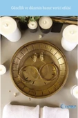 Evene Takı Organizer Makyaj Düzenleyici Kozmetik Organizer Dekoratif Tabak Altın Eskitme Renk Model 5 - 6