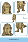 Evene Biblo Dekoratif Obje Heykel Savaşçı Biblo Dekoratif Süs Eşyası Altın Eskitme Renk Model 4 - 5