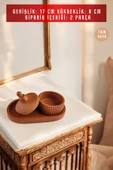 tambana Terracotta Sunumluk Takı Tabağı Dekoratif Tepsi Obje Seti 2 Parça Model 1021 thumbnail 3