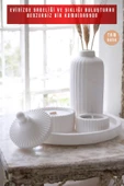 tambana Beyaz Sunumluk Takı Tabağı Dekoratif Tepsi Obje Seti 3 Parça Model 1002 thumbnail 4