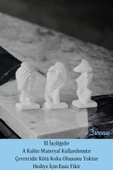 Evene Biblo Dekoratif Obje Heykel Üç Maymun Biblo Dekoratif Süs Eşyası Beyaz Model 31 thumbnail 4