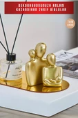 tambana 2’li Gold Heykel Biblo Seti Dekoratif Süs Eşyası Dekoratif Masa Süsü Model 4 thumbnail 2