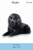 Evene Biblo Dekoratif Obje Heykel Aslan Biblo Dekoratif Süs Eşyası Siyah Model 37 thumbnail 3